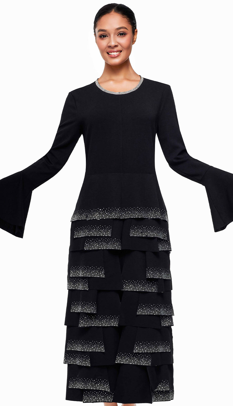 Serafina 7137-BLK Church Dress