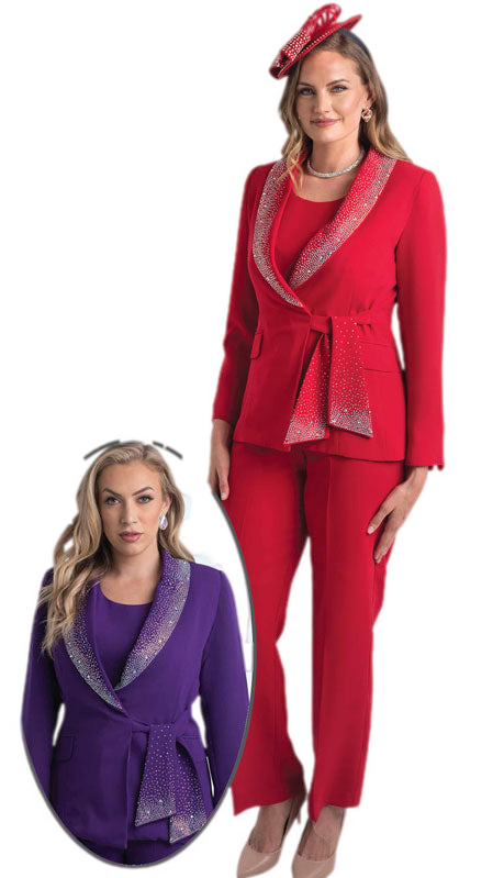 Lily And Taylor 4373-RE-IH Church Suit