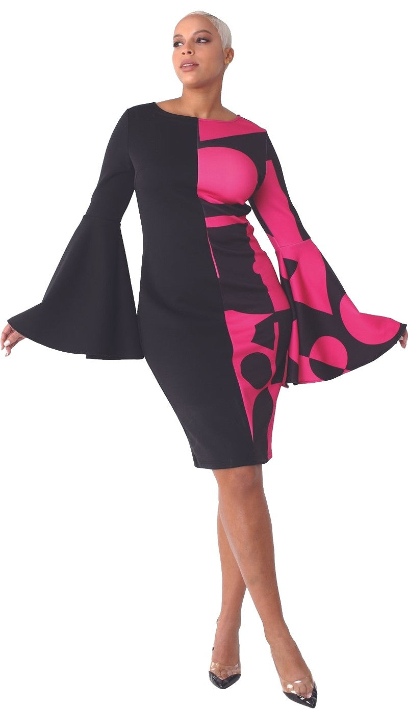For Her 82062-QS Womens Midi Dress