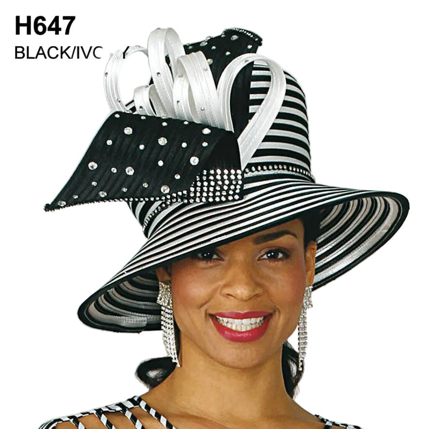 Lily And Taylor H647-BL-QS Church Hat