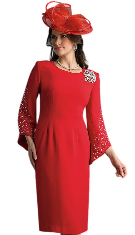 Lily And Taylor 4385-RED Church Dress