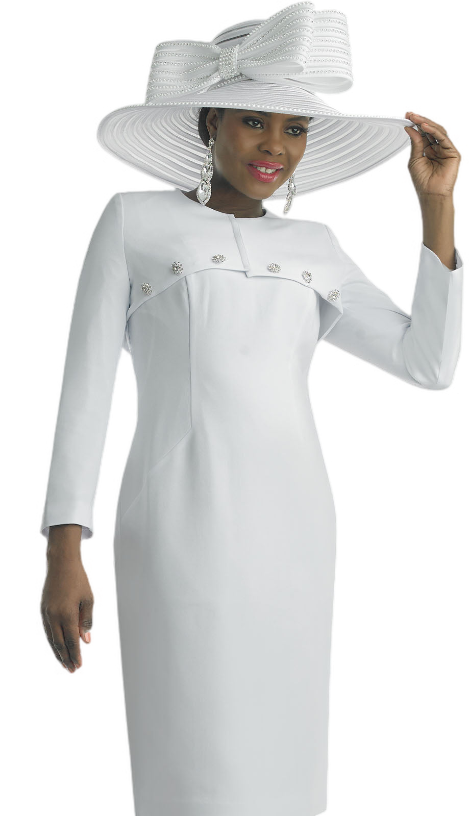 lily and taylor white dresses Lily And Taylor 4848-WHT Church Dress