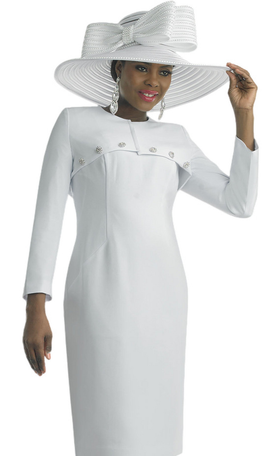 Lily and Taylor 4848-WHT Church Dress