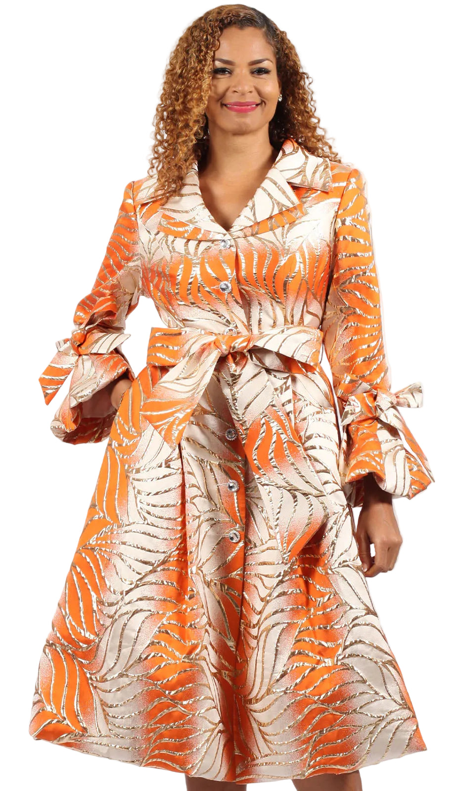 Diana Couture 8903-ORG Church Dress