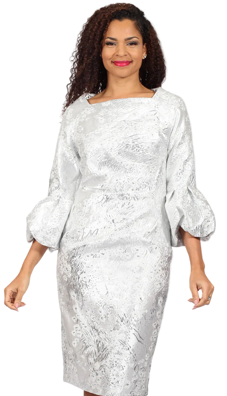 Diana Couture 8861-SIL-CO Church Dress