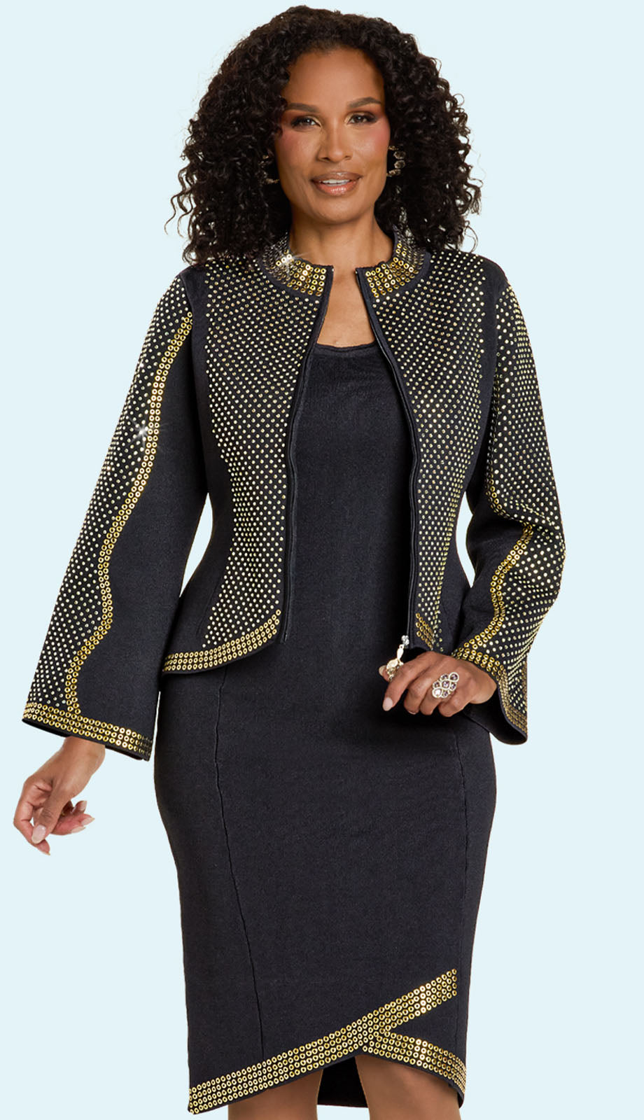 Donna Vinci 13448-BLK Church Dress