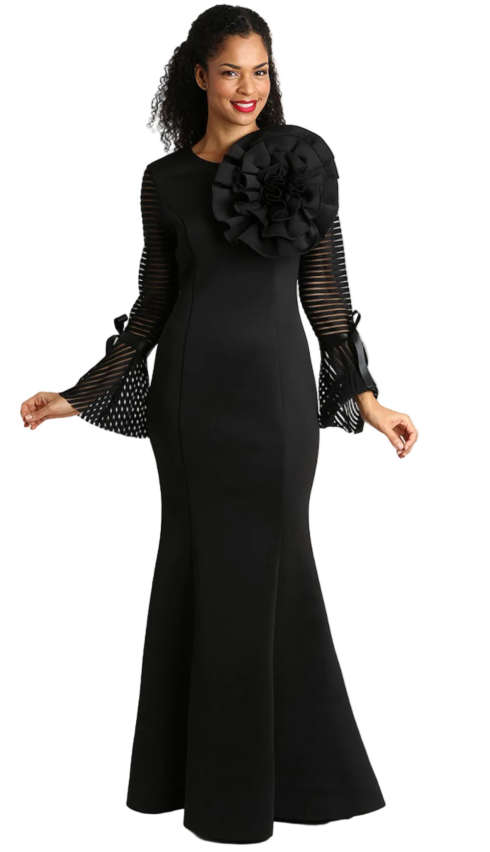Diana Couture D1054-BLK-CO Church Dress
