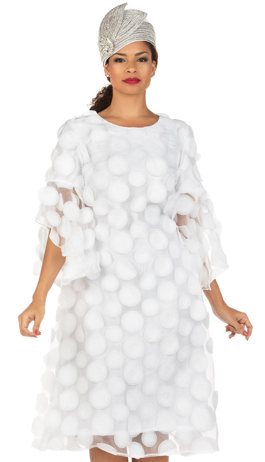 Giovanna D1650-WHT Church Dress
