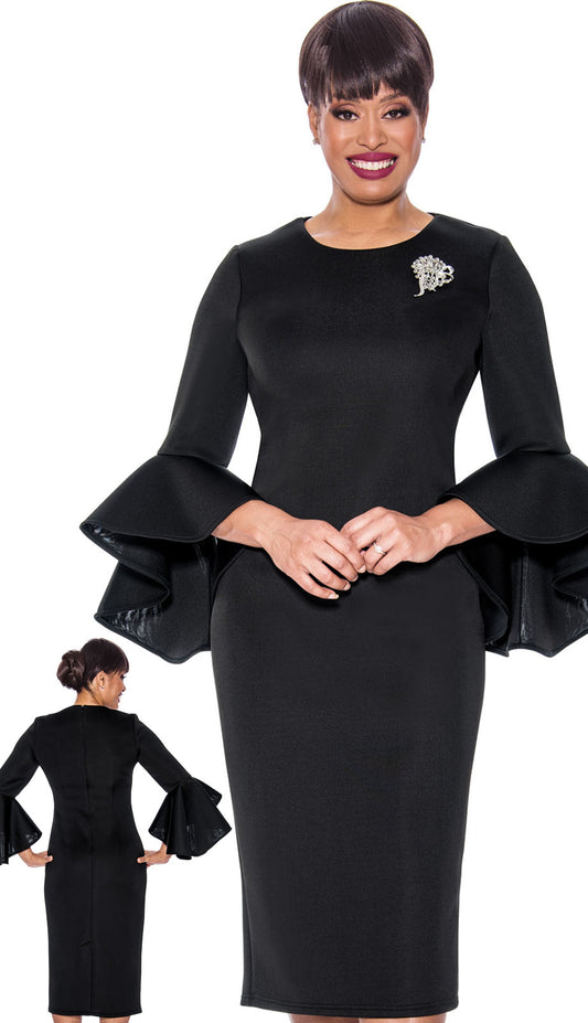 Nubiano 12081-BLK-QS Church Dress
