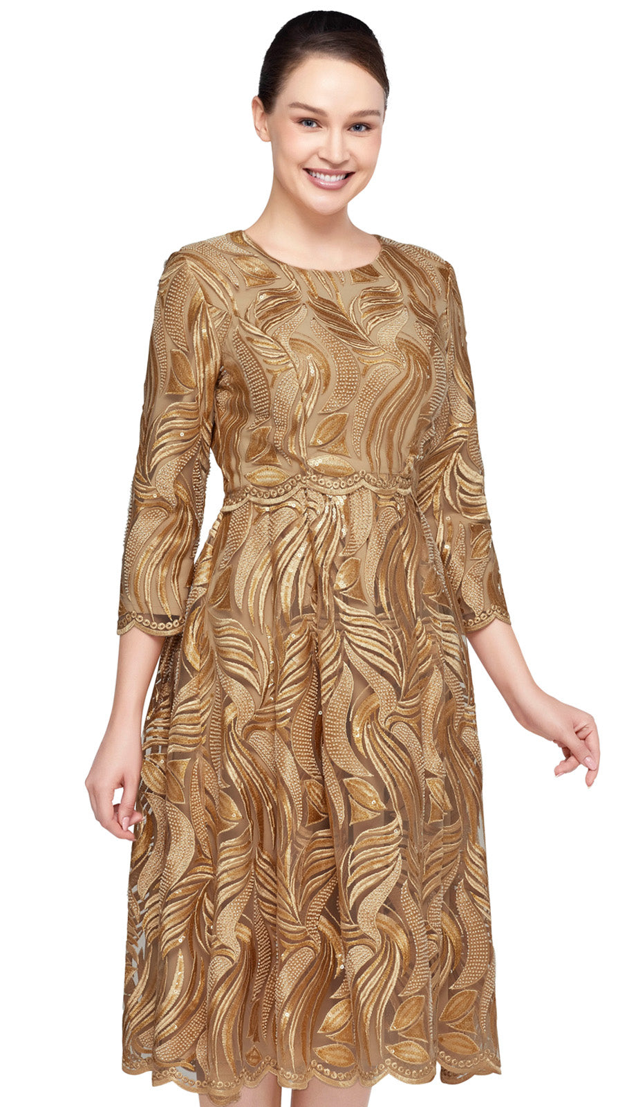Nina Nischelle 3634-GLD Church Dress Gold / 10 | Designer Church Suits Nina Nischelle 3634-GLD Church Dress Gold / 10 | Designer Church Suits