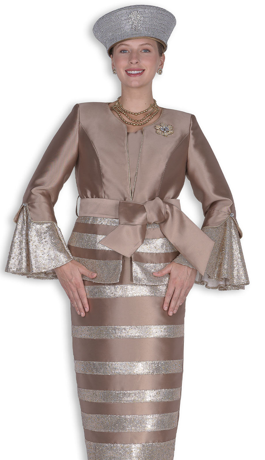 Elite Champagne 6356 Church Suit