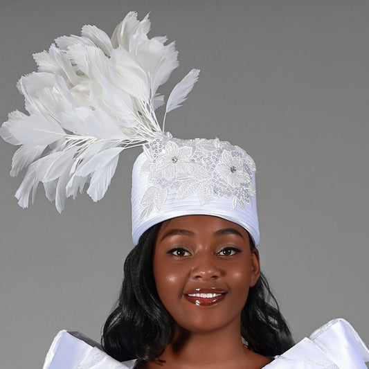 Giovanna HG1211-WHT Church Hat