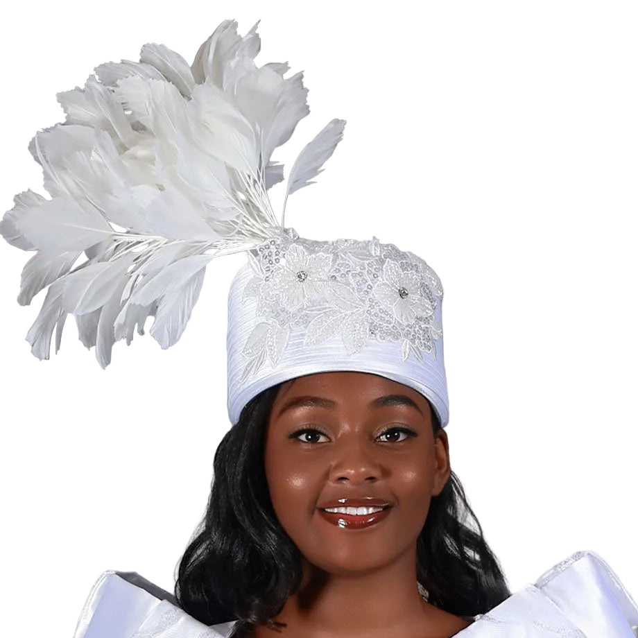 Giovanna HG1211-WHT Church Hat