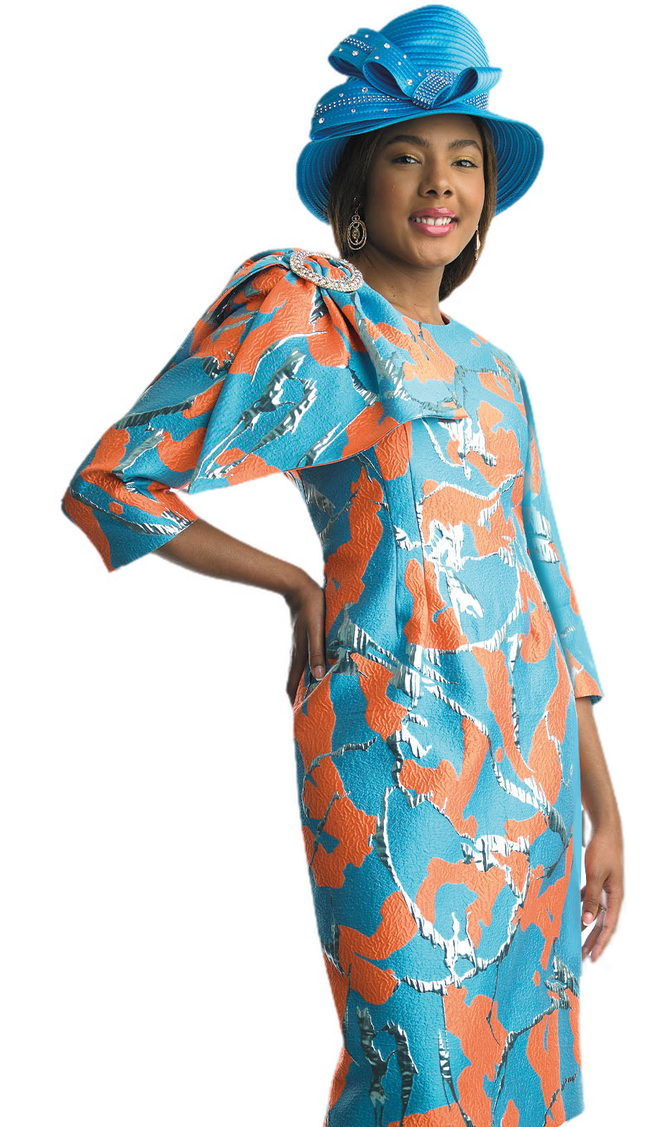 Lily and Taylor 4859-TUR-QS Church Dress