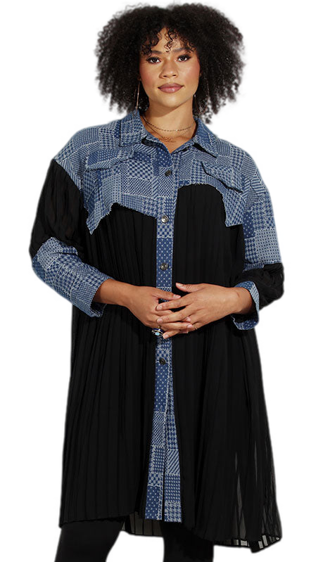Luxe Moda LM221-BLU Church Ladies Dress