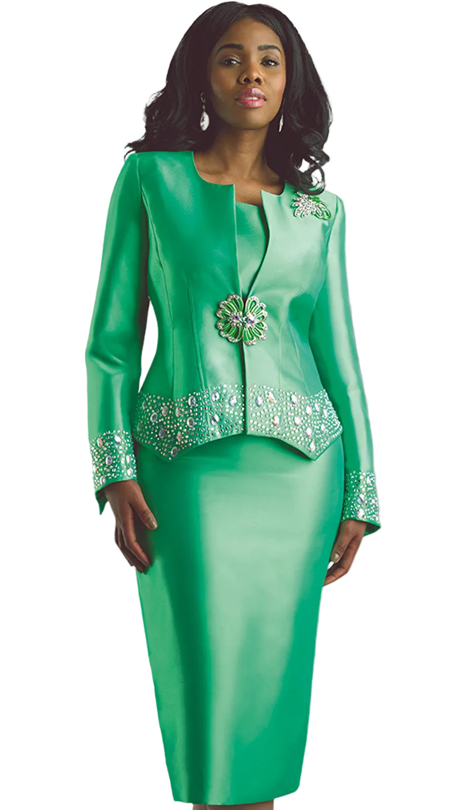 Lily And Taylor 4498-PGRN-QS Church Suit
