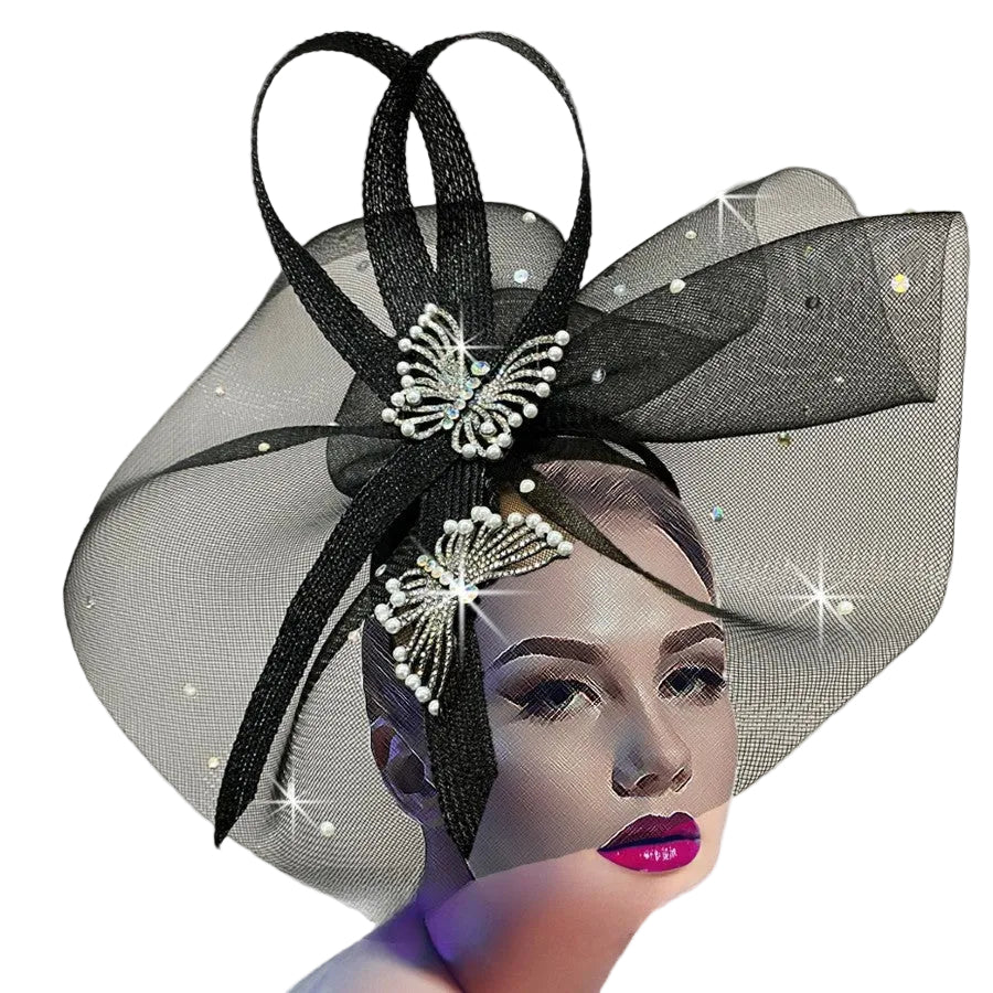 FA2954 FANTASIA-BLK Church Fascinator