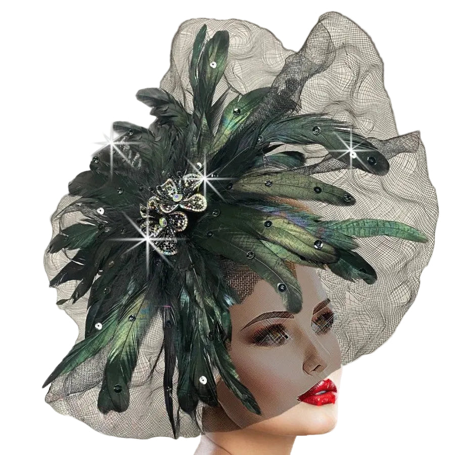 MANDARIN FA3200-BK Church Fascinator
