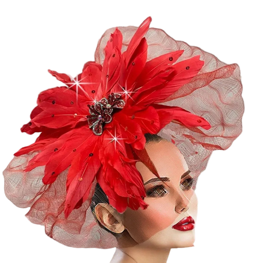 MANDARIN FA3200-RE Church Fascinator