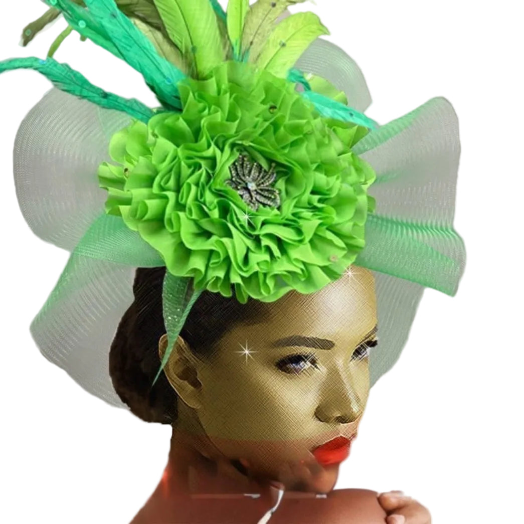 COSETTE FA3391-LIME Church Fascinator