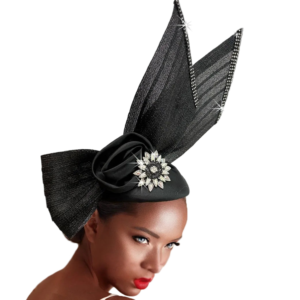 FA3398 SHAUNA-BLACK Church Fascinator