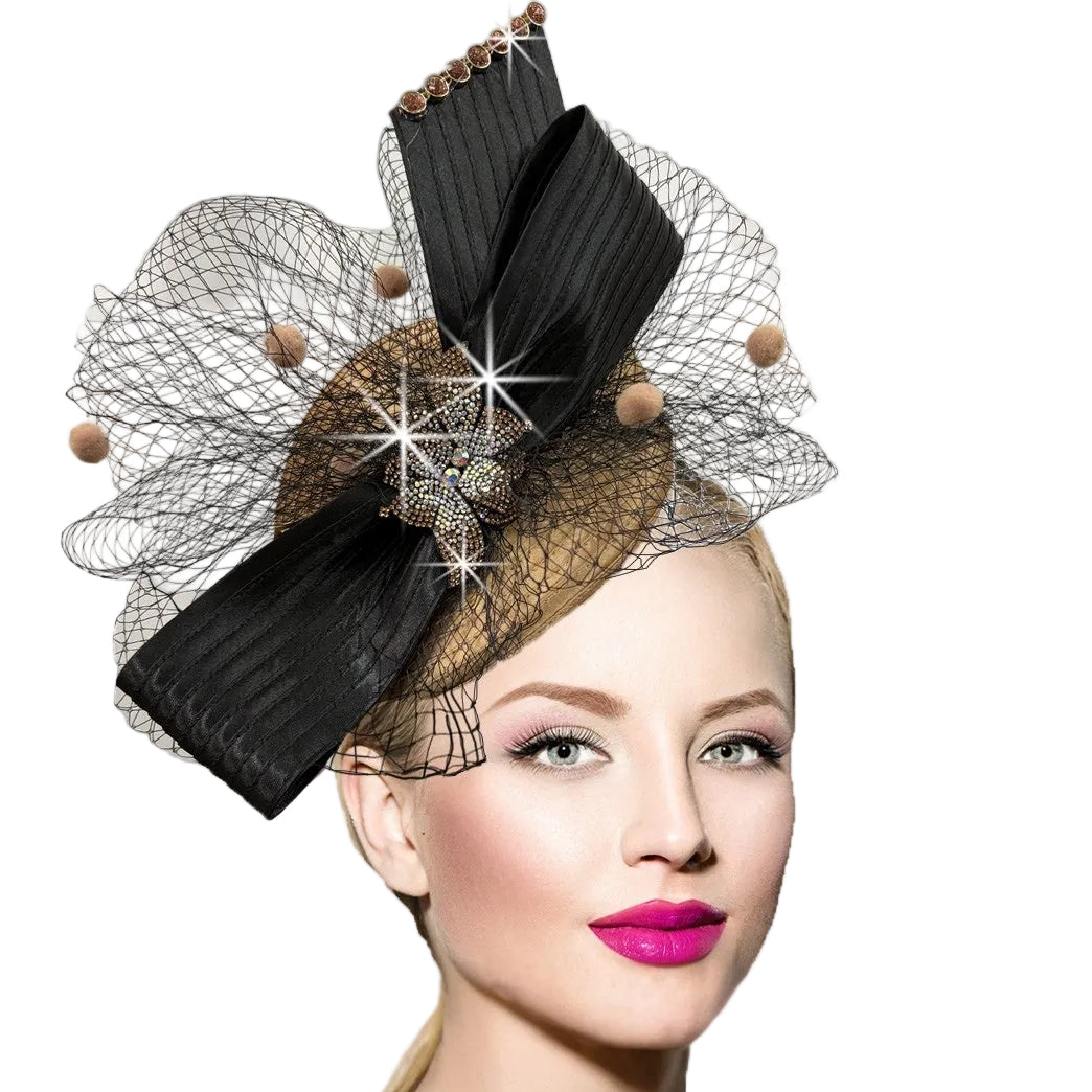 FA3407 Marjorie-Camel Church Fascinator