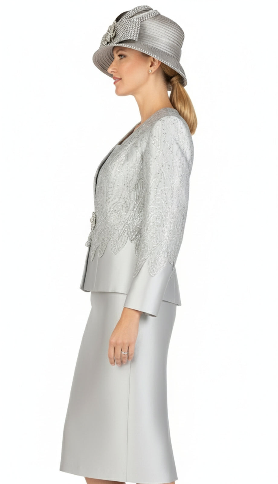 Giovanna G1194-SILV Church Suit
