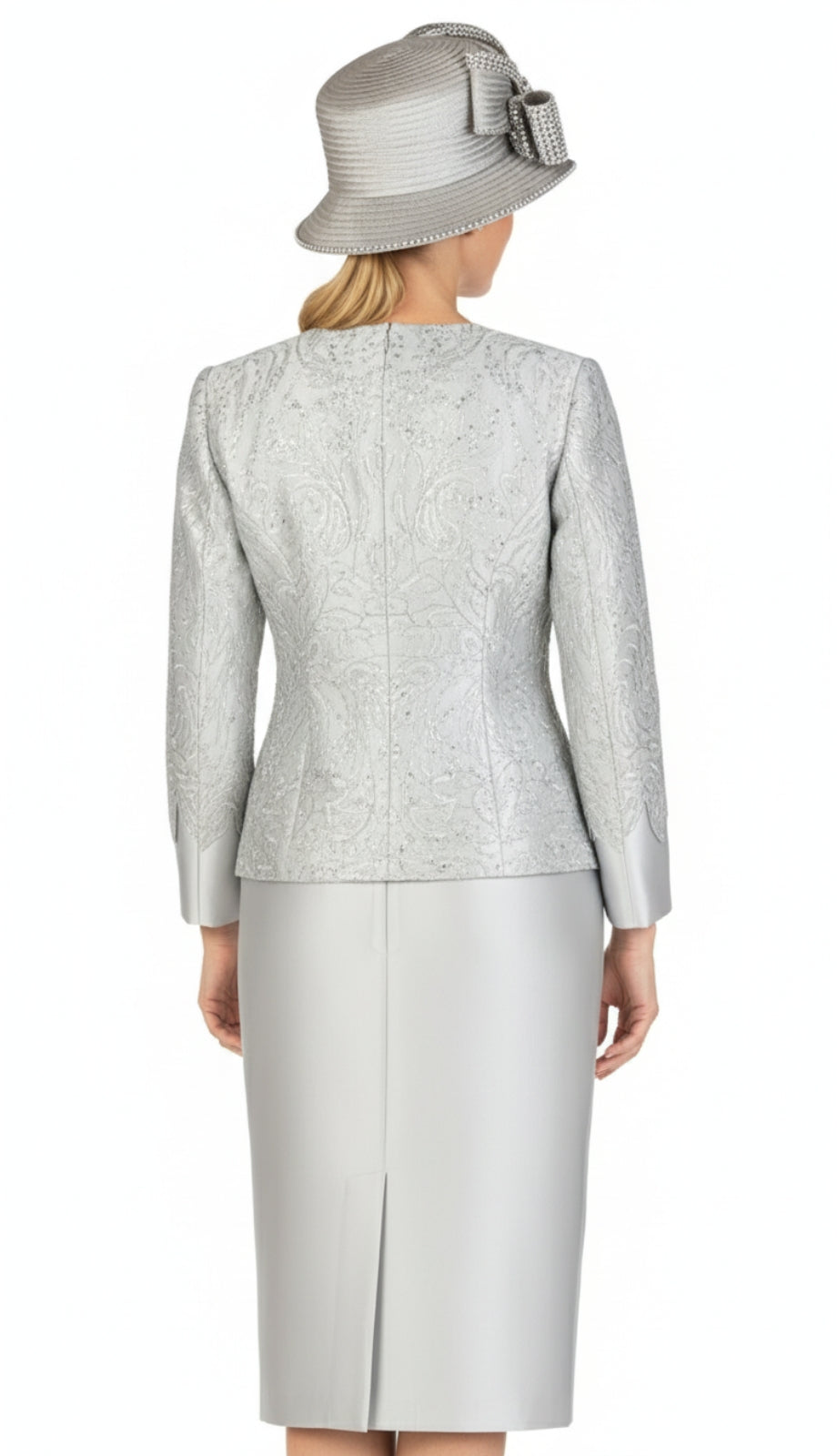 Giovanna G1194-SILV Church Suit