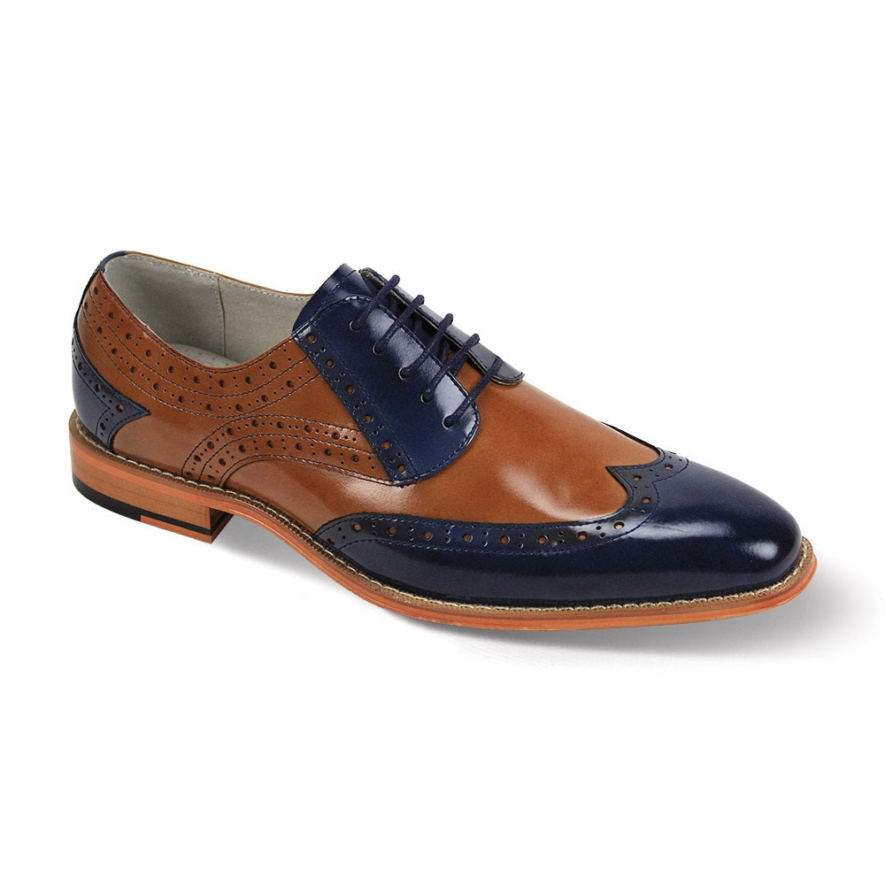 Giovanni TROY-NVY-TAN Leather Shoes