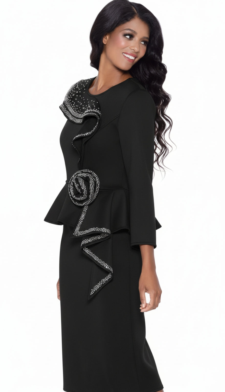 Stellar Looks SL600461-BLK-QS Church Suit