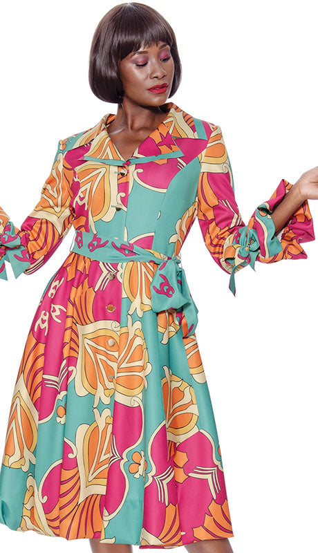 Terramina 7116 Church Dress Multi / 24 Terramina 7116 Church Dress Multi / 24