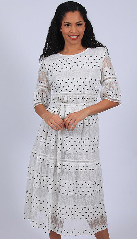 Diana Couture 8606-WH Church Dress
