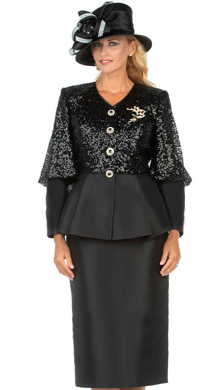 Giovanna G1171 Church Suit-BLK