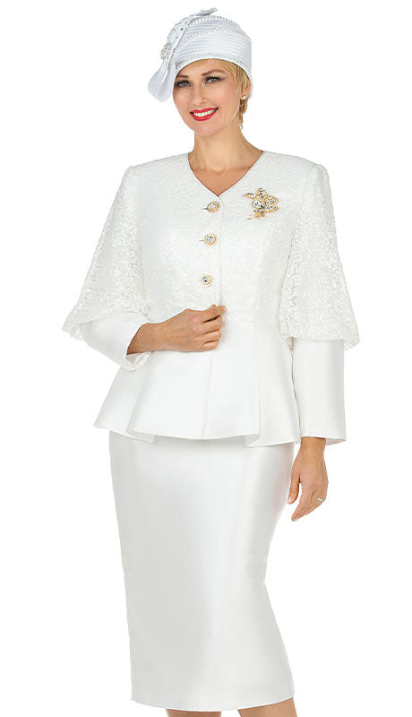 Giovanna G1171-WHT Church Hat