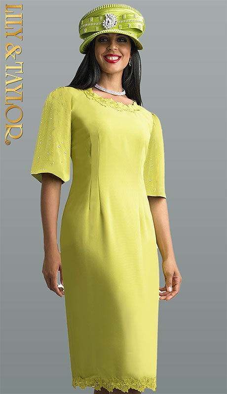 Lily And Taylor 4599-KIWI Church Dress