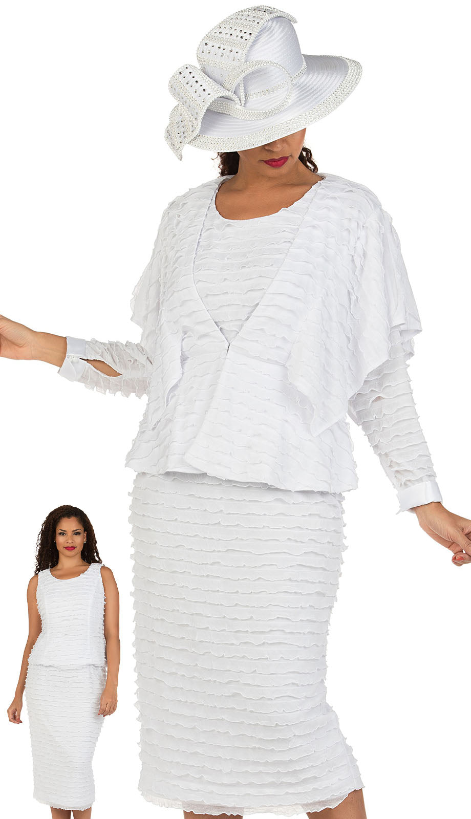 Giovanna 0961-WHT Church Suit