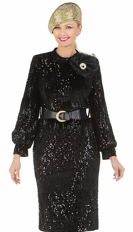 Giovanna 1658-BLK Church Dress