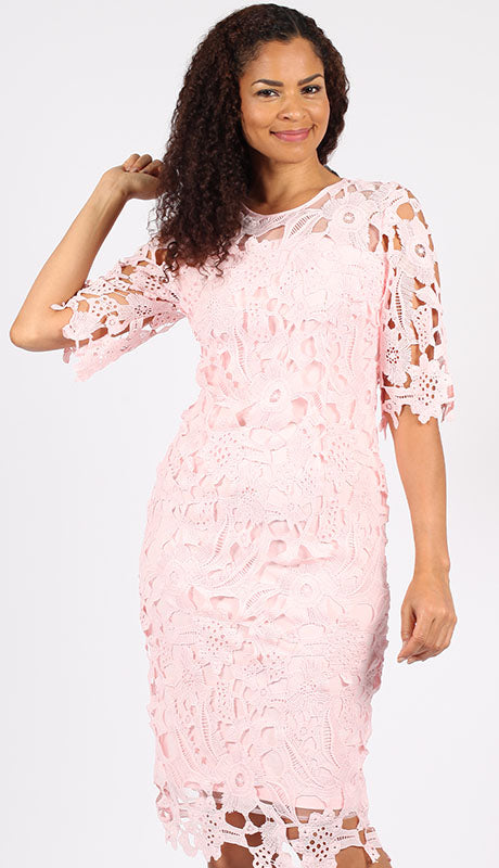 Diana Couture 8738-PNK Church Dress