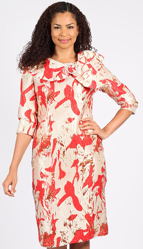 Diana Couture 8747-RED Church Dress