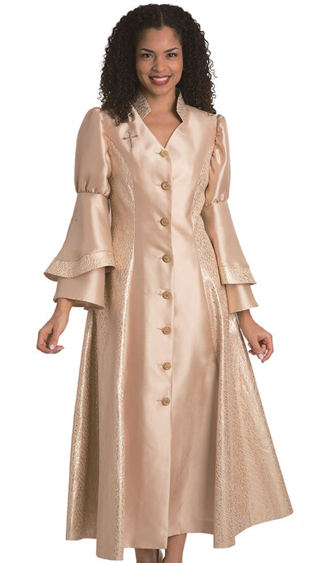 Diana Couture 8147-Gold Church Dress Gold / 22 Diana Couture 8147-Gold Church Dress Gold / 22