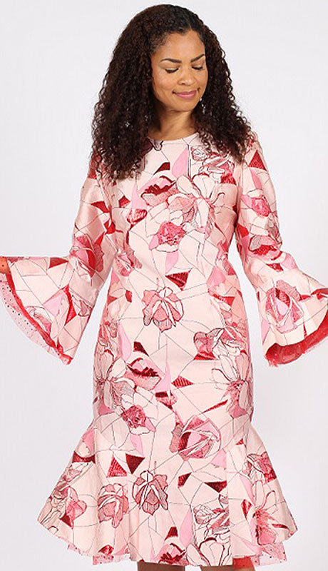 Diana Couture 8752-RED Church Dress