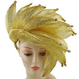 271HB-GLD Sunday Fascinator