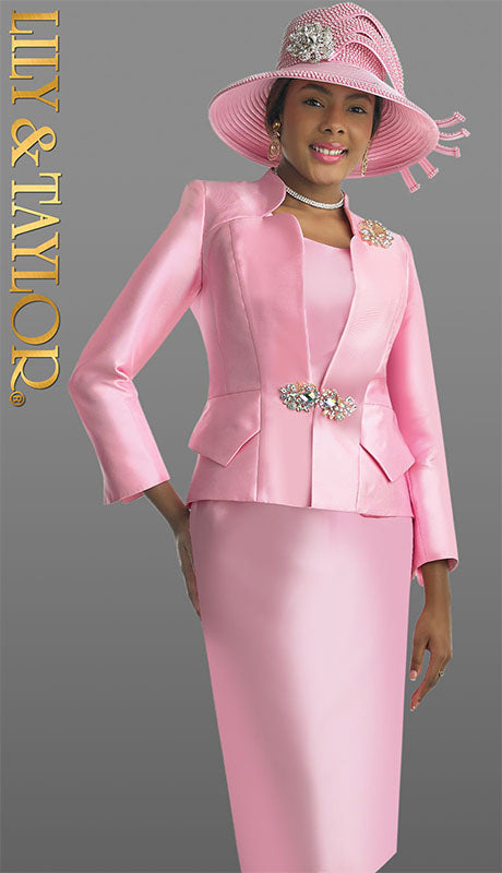 Lily And Taylor 3953-PNK Church Hat