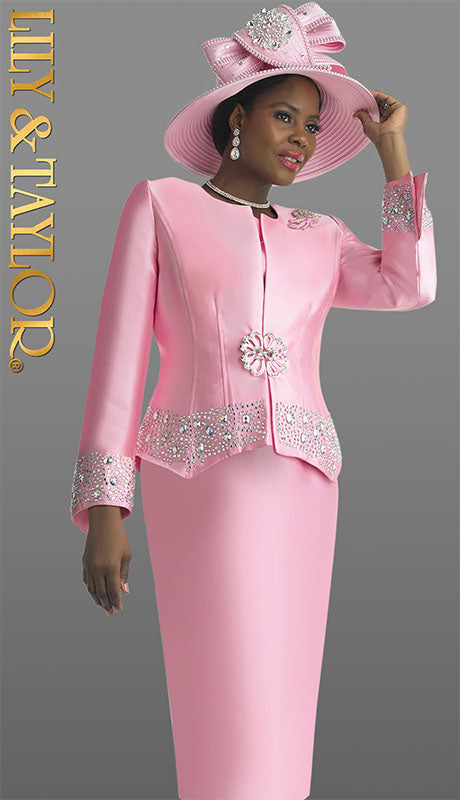 Lily And Taylor 4498-PNK Church Hat