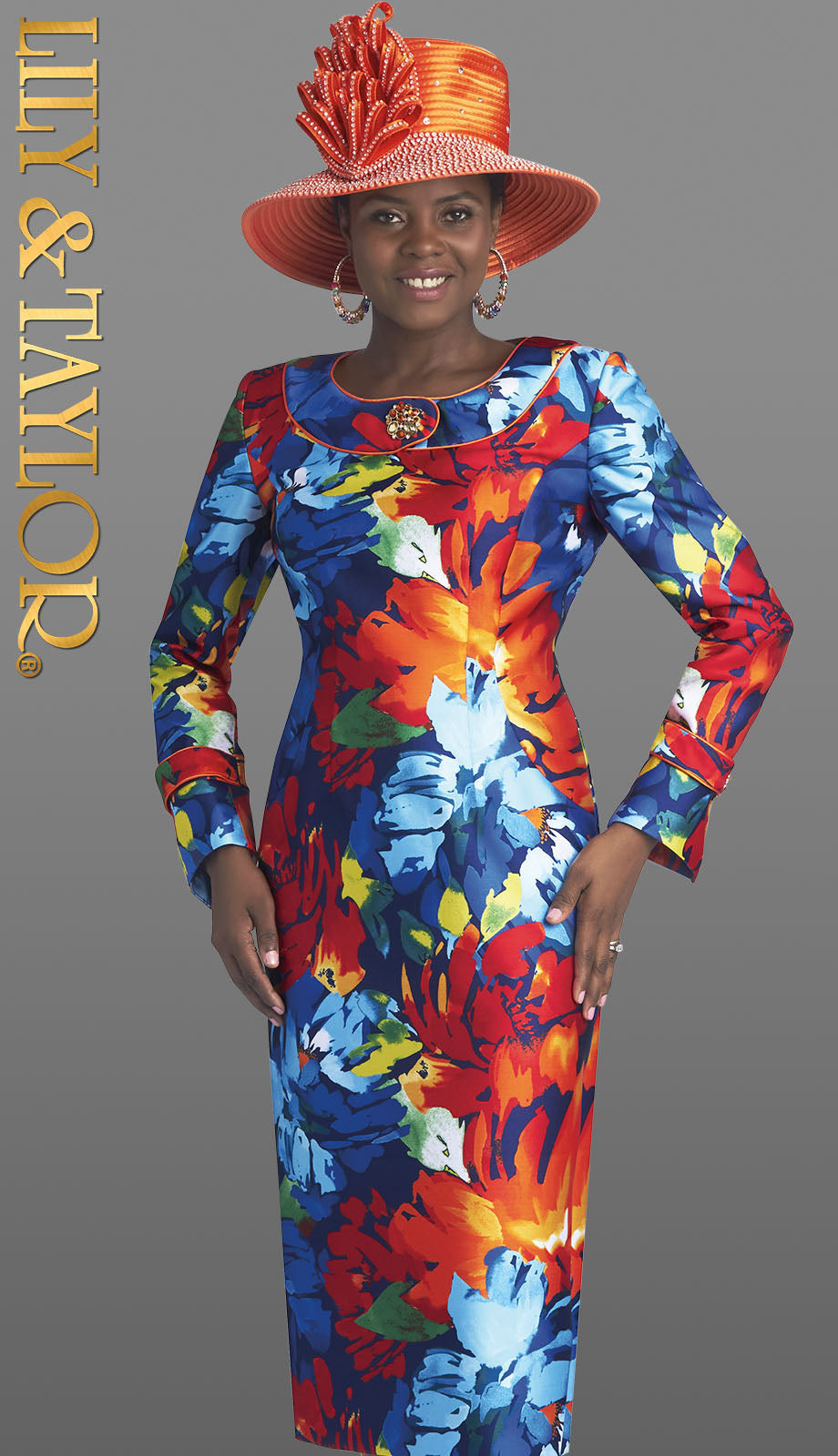 Lily And Taylor 4712-ORMULTI-IH Church Dress