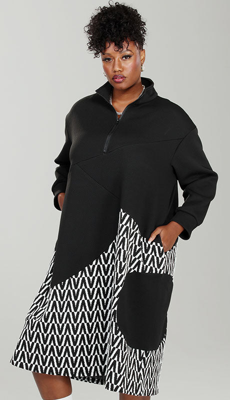 Luxe Moda LM219-BLK Church Ladies Dress