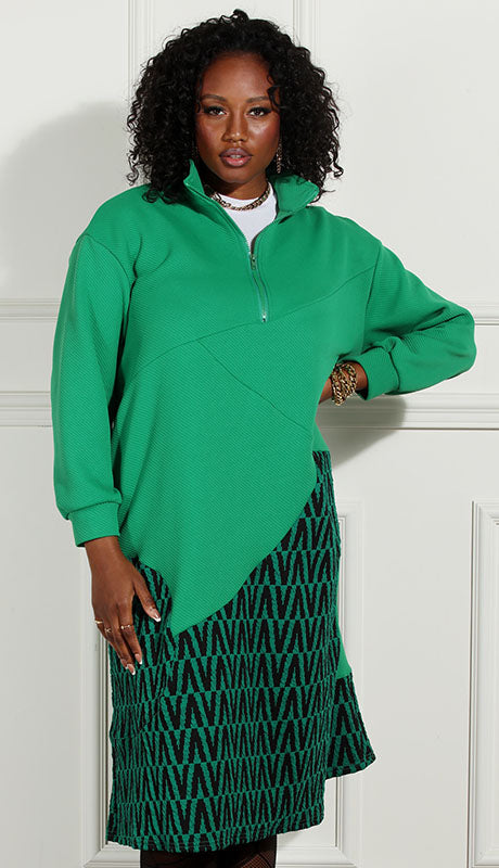 Luxe Moda LM219-GRN Church Ladies Dress