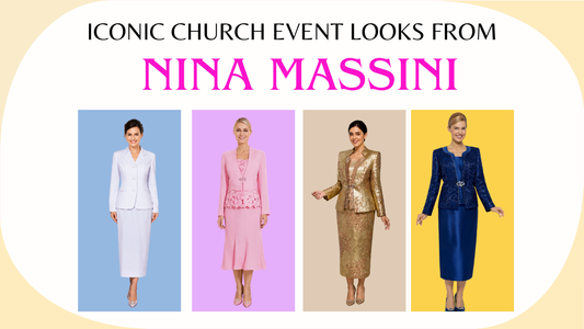 Explain the most iconic church event look from Nina Massini Church Suits.