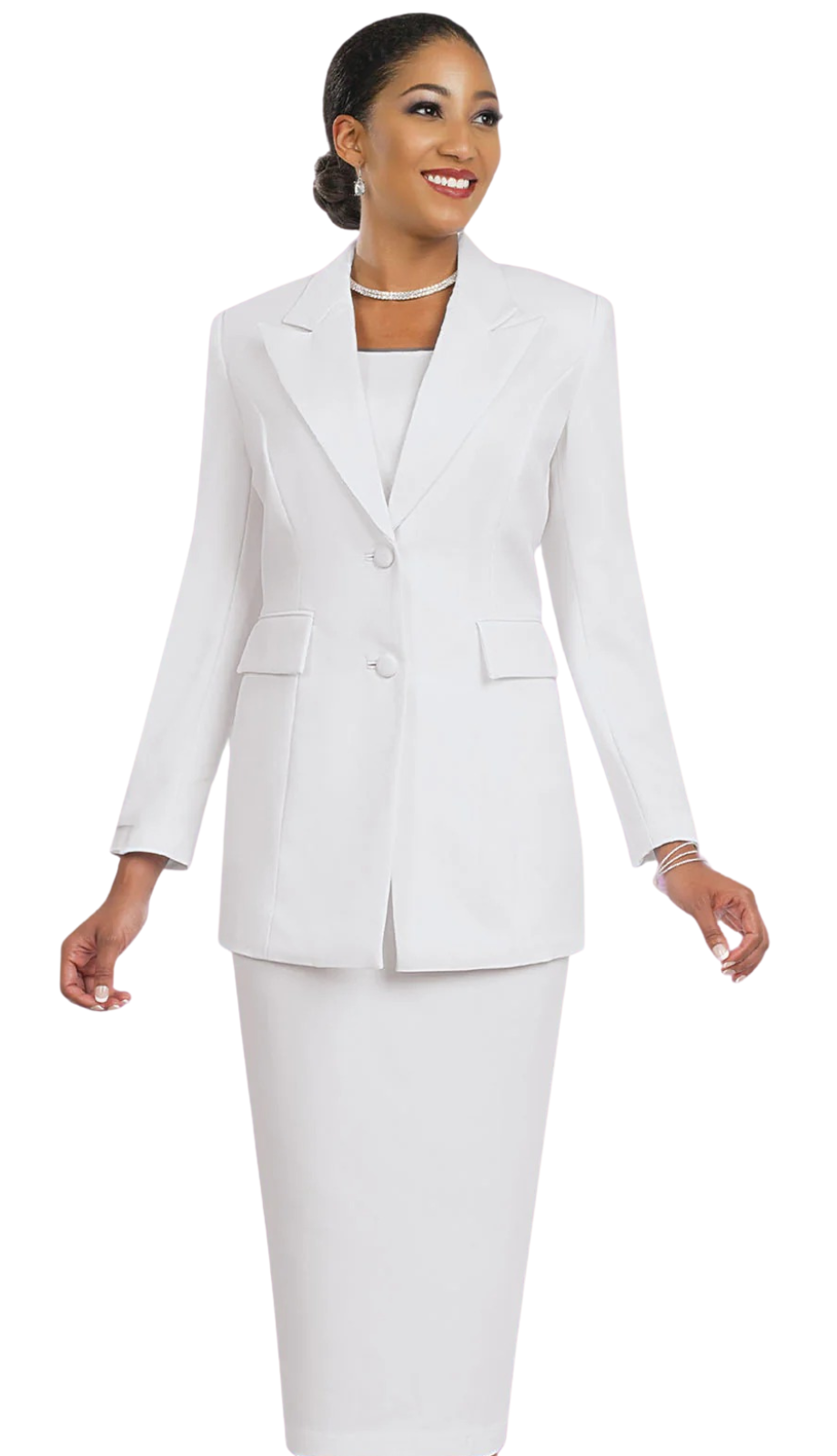 Ben Marc 2299-WHT-QS Church Suit