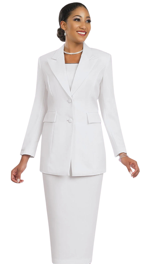 Ben Marc 2299-WHT-QS Church Suit